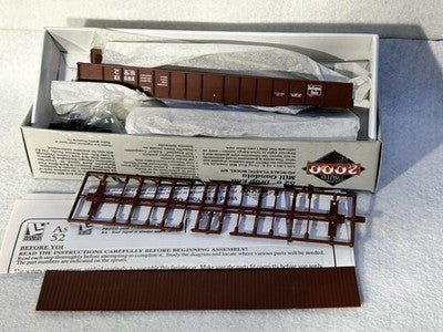 Cool Proto 2000 Burlington Route RR 52’ Drop End Mill Gondola Kit HO
