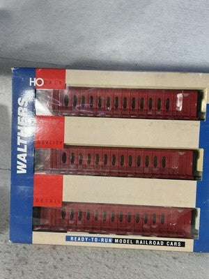 Rare  Walthers CSX 72’ Center Beam “Opera” Flat Car 3-Pak HO