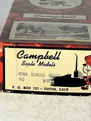 Cool Campbell Scale Models, HO Iowa School House Craftsman Kit