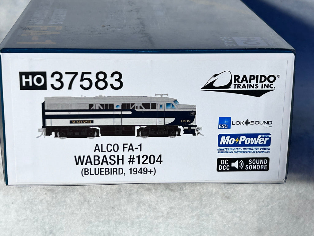 Beautiful Rapido Wabash railroad F3 – A #1204 Locomotive DCC/Sound