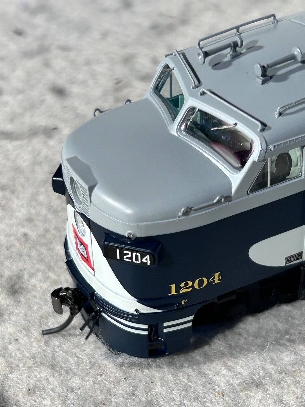 Beautiful Rapido Wabash railroad F3 – A #1204 Locomotive DCC/Sound