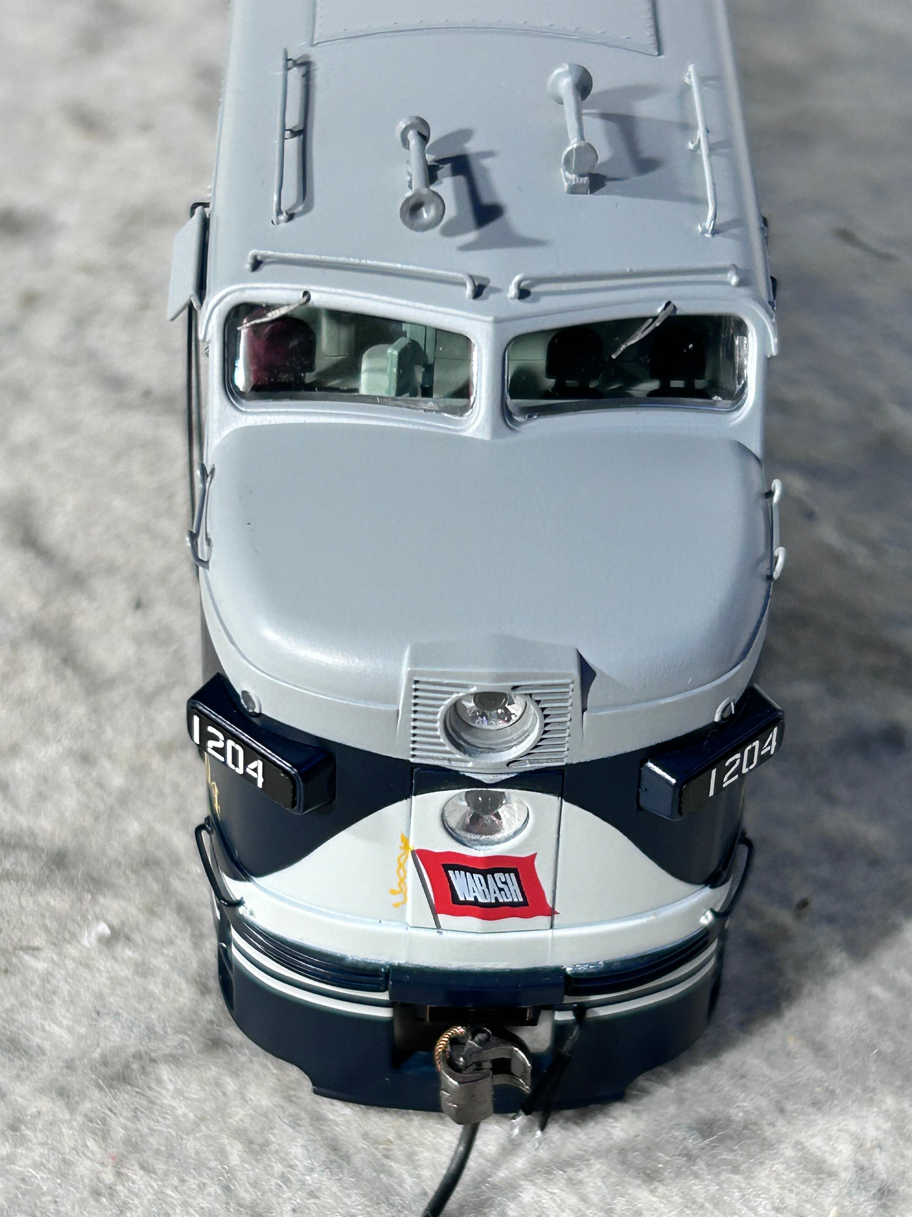 Beautiful Rapido Wabash railroad F3 – A #1204 Locomotive DCC/Sound