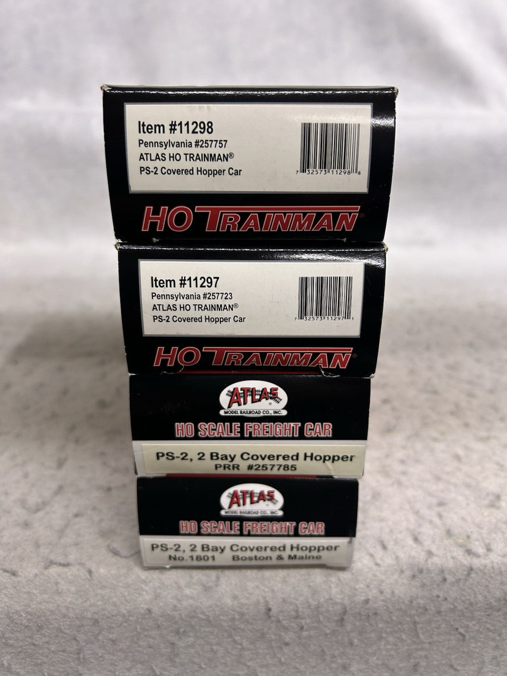 Nice Atlas Pennsy 2-Bay Covered Hopper Cars HO
